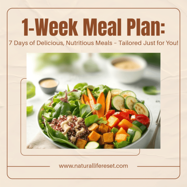 1 week custom meal plan – whole food, plant based (sos free)