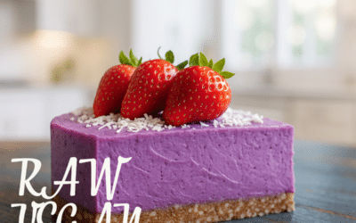 Creamy Raw Vegan Ube Cheesecake